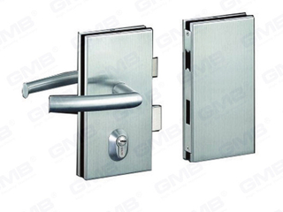 قفل الباب الزجاجية الزجاجية الفولاذ المقاوم للصدأ قفل الباب انزلاق (17 أ)
