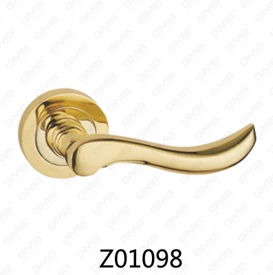 مقبض باب من سبائك الزنك من الألومنيوم مع روزيت دائري من زماك (Z01098)