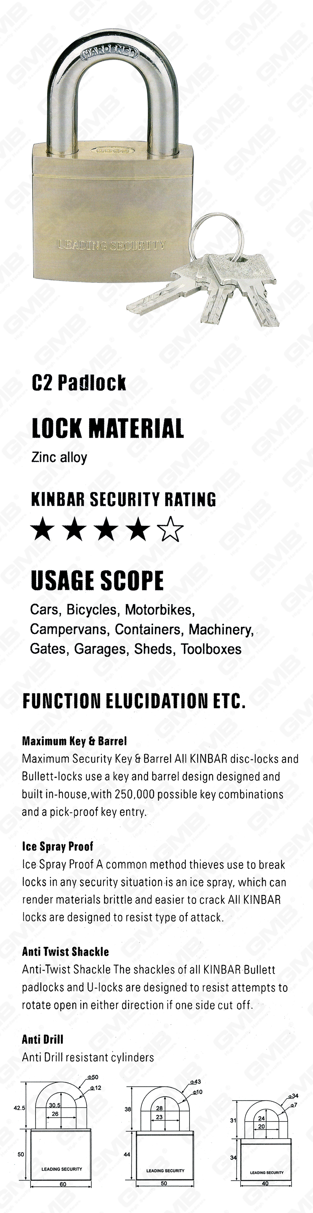 挂锁 网站 网站 2_ 【073】 East Zinc Alloy Lock-52