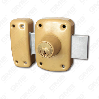 الأمن Nigh Latch Lock الصلب ديدبولت مفتاح ثقب ديدبولت ريم قفل ريم قفل اسطوانة (658S)