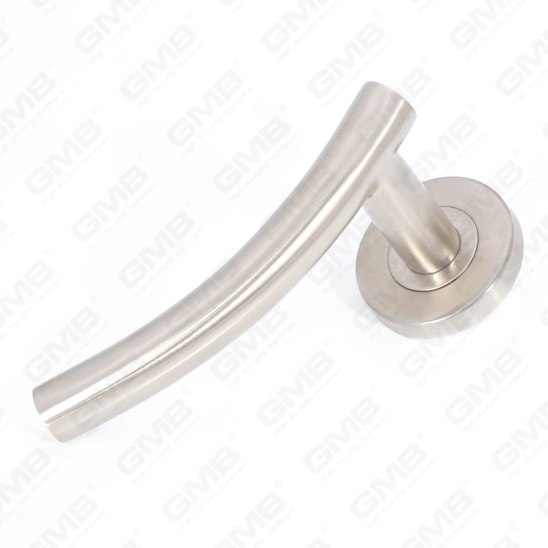 جودة عالية BS En1906 الصف 4 SUS304 الفولاذ المقاوم للصدأ دخول جولة روز مقبض الباب الداخلي (LHT005)