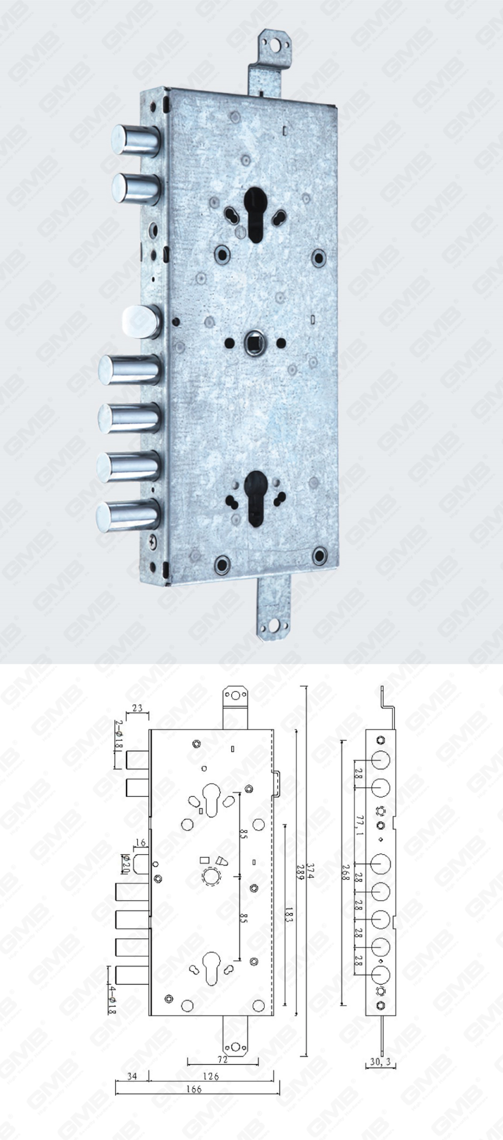 01 مرتفع الأمن نقر Lock_018-12