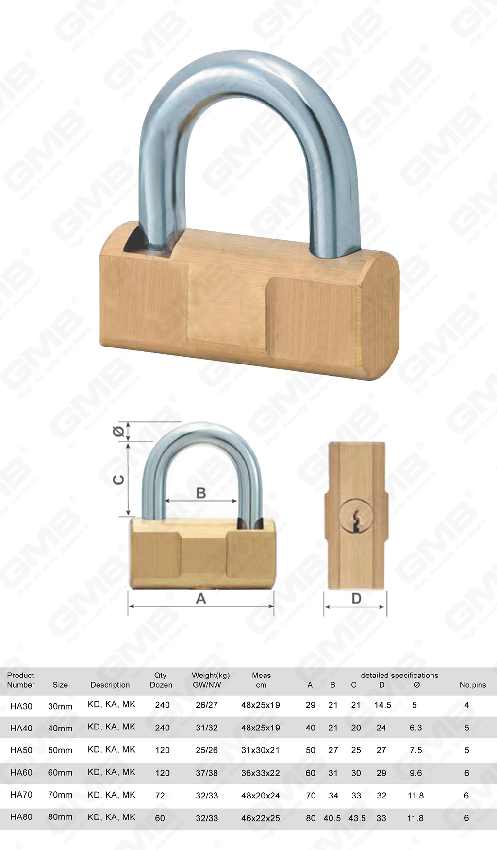 挂锁 网站 网站 3_ 【200】 Brass Hammar Padlock-38