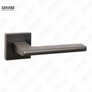 مقبض قفل الباب الصلب البسيط الصلب البسيط على وردة مربعة （Z072508）