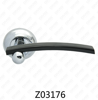 مقبض باب من سبائك الزنك من الألومنيوم مع روزيت دائري من زماك (Z02176)