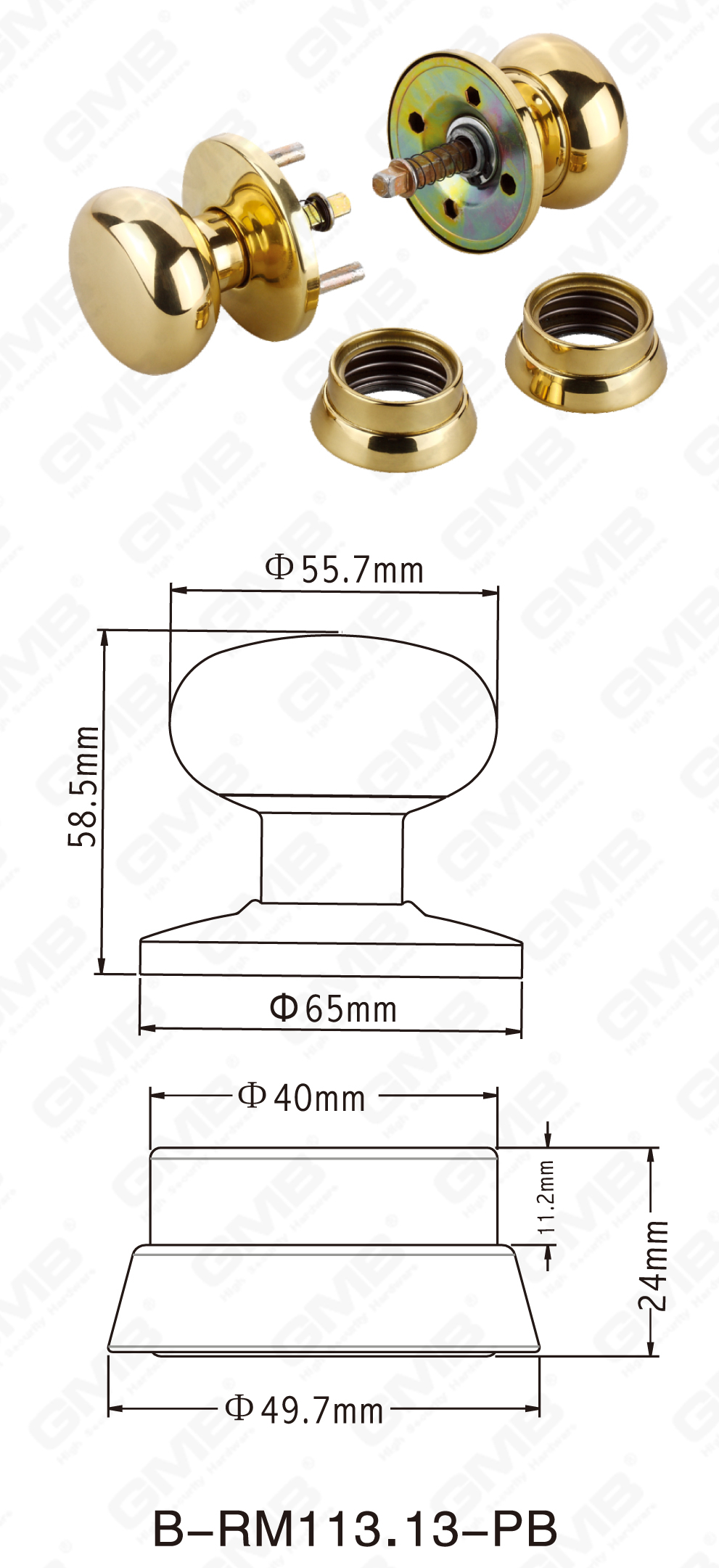 06 مقبض النحاس _B-RM113.13.-PB-50