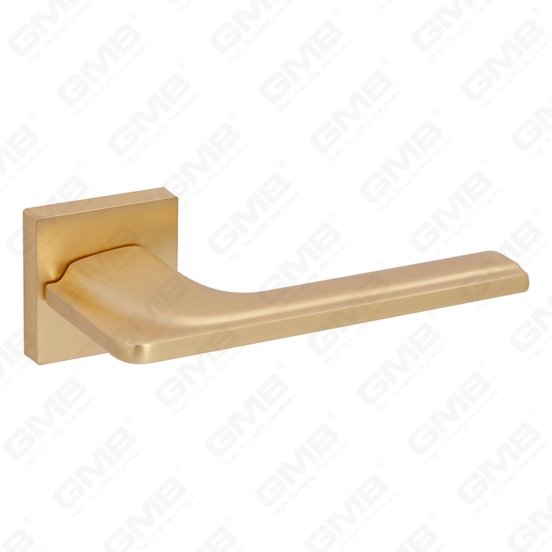 مقبض قفل باب منقسم من سبائك الزنك الصلبة الحديثة البسيطة على وردة مربعة (Z072501)