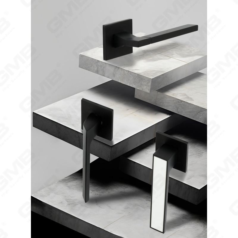 مقبض باب من الألومنيوم لتزيين المنزل الحديث الجديد على وردة مستديرة