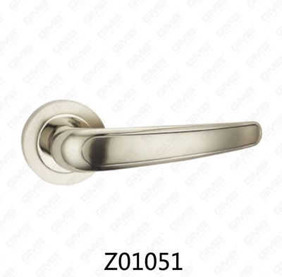 مقبض باب من سبائك الزنك من الألومنيوم مع روزيت دائري من زماك (Z01051)