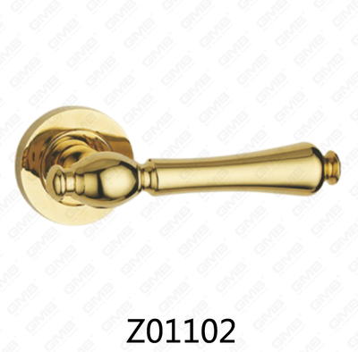 مقبض باب من سبائك الزنك من الألومنيوم مع روزيت دائري من زماك (Z01102)