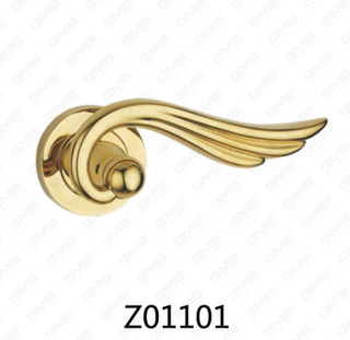 مقبض باب من سبائك الزنك من الألومنيوم مع روزيت دائري من زماك (Z01101)