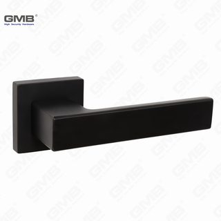 مقبض قفل الباب الصلب البسيط الصلب البسيط على وردة مربعة （Z072505）