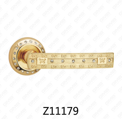 مقبض باب من سبائك الزنك من الألومنيوم مع روزيت مستدير من زماك (Z11179)