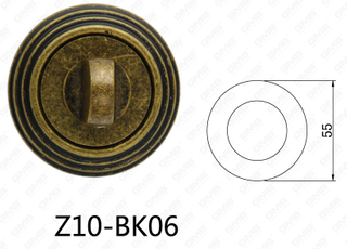 مقبض باب ألومنيوم من سبائك الزنك من زاماك شعار دائري (Z10-BK06)