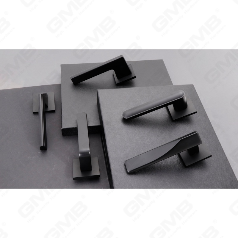 مقبض باب من الألومنيوم لتزيين المنزل الحديث الجديد على وردة مستديرة