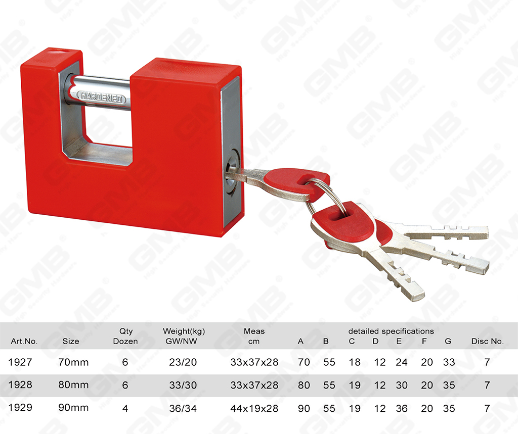 挂锁 网站 网站 3_ 【192】 قرص مستطيل مغطى البلاستيك Padlock-36