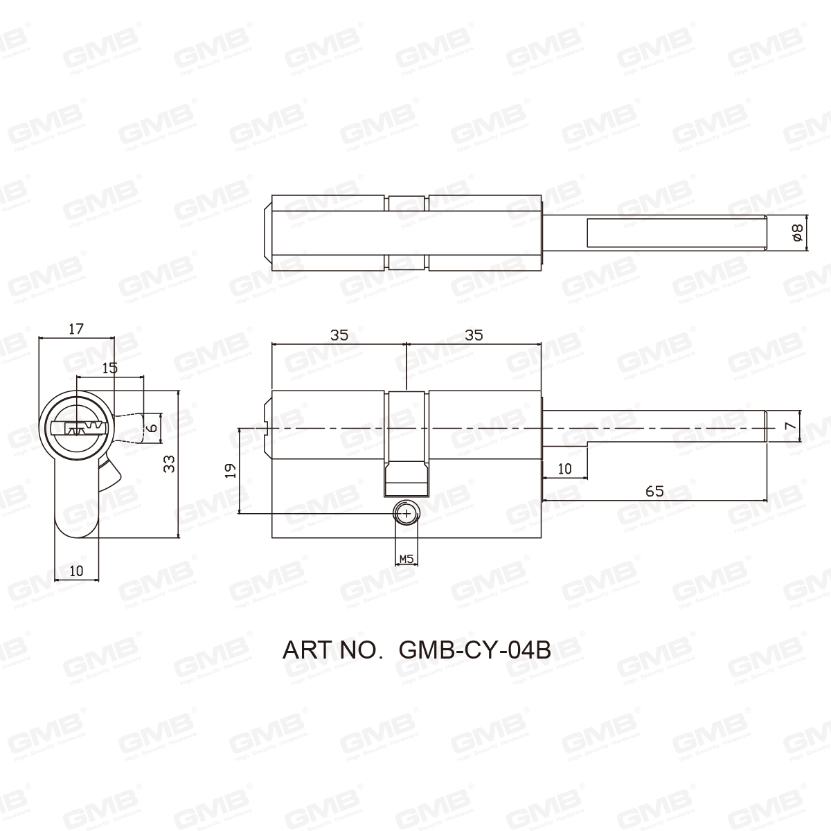 اسطوانة النحاس الأمنية مع BAR-04B-06
