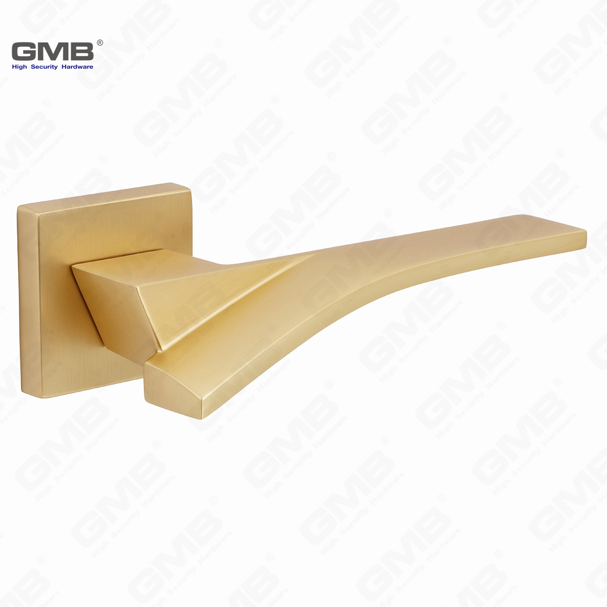 مقبض قفل الباب الصلب البسيط الصلب البسيط على وردة مربعة （Z072502）