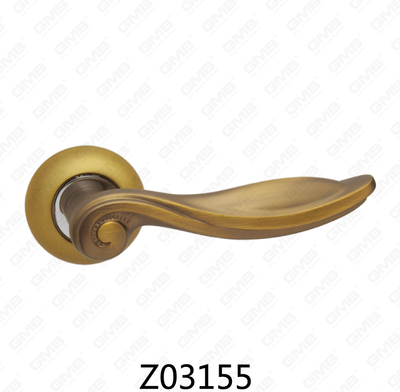 مقبض باب من سبائك الزنك من الألومنيوم مع روزيت دائري من زماك (Z02155)