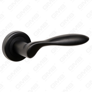 مقبض قفل باب منقسم من سبائك الزنك الصلبة الحديثة البسيطة على وردة مستديرة (Z062420)