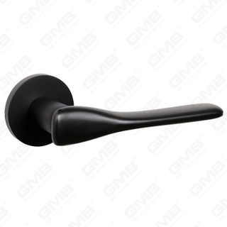 مقبض قفل باب منقسم من سبائك الزنك الصلبة الحديثة البسيطة على وردة مستديرة (Z062419)