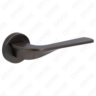 مقبض قفل باب منقسم من سبائك الزنك الصلبة الحديثة البسيطة على وردة مستديرة (Z062402)