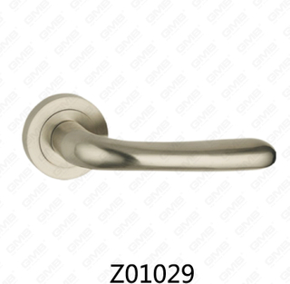 مقبض باب من سبائك الزنك من الألومنيوم مع روزيت دائري من زماك (Z01029)