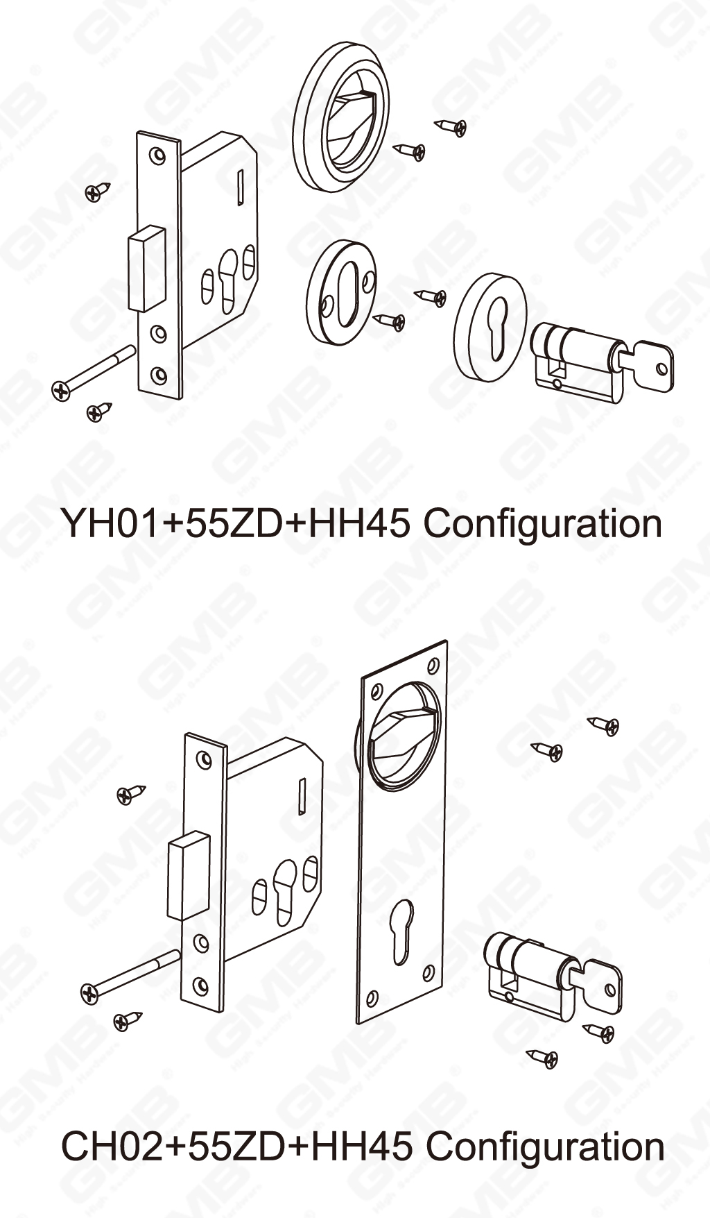 04 الفولاذ المقاوم للصدأ LOCK_55ZD-32