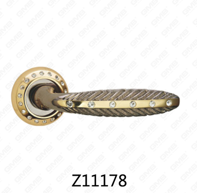 مقبض باب من سبائك الزنك من الألومنيوم مع روزيت مستدير من زماك (Z11178)