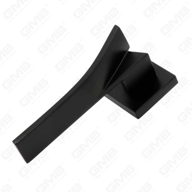 مقبض قفل باب منقسم من سبائك الزنك الصلبة الحديثة البسيطة على وردة مربعة (Z072502)