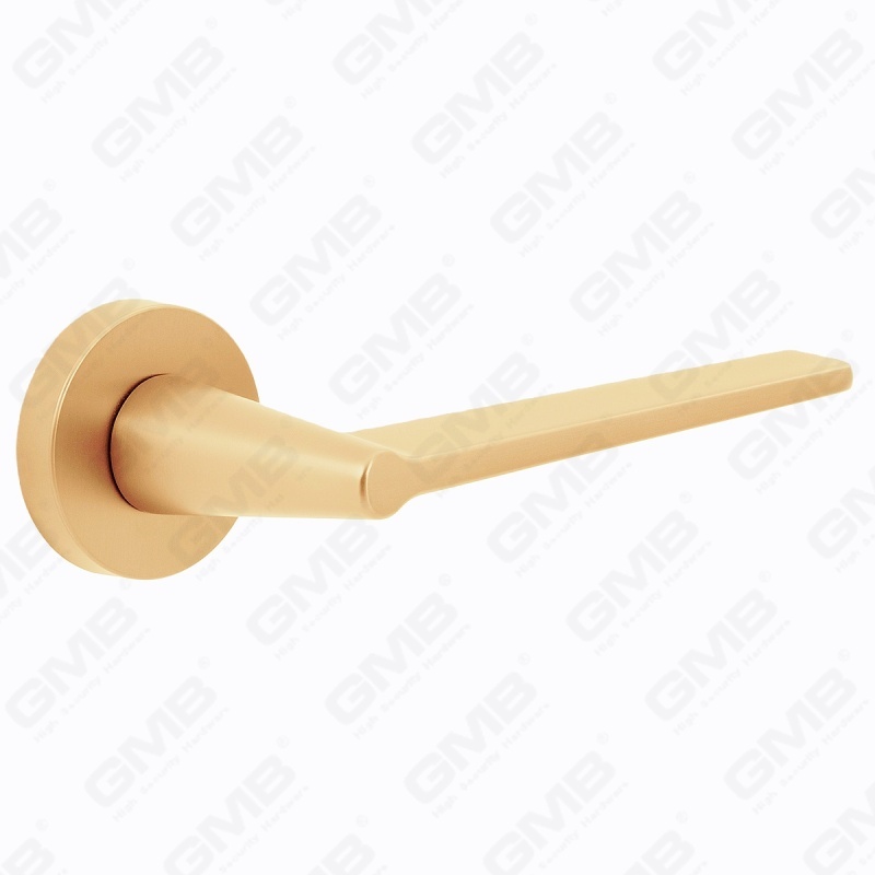 مقبض قفل باب منقسم من سبائك الزنك الصلبة الحديثة البسيطة على وردة مستديرة (Z062403)