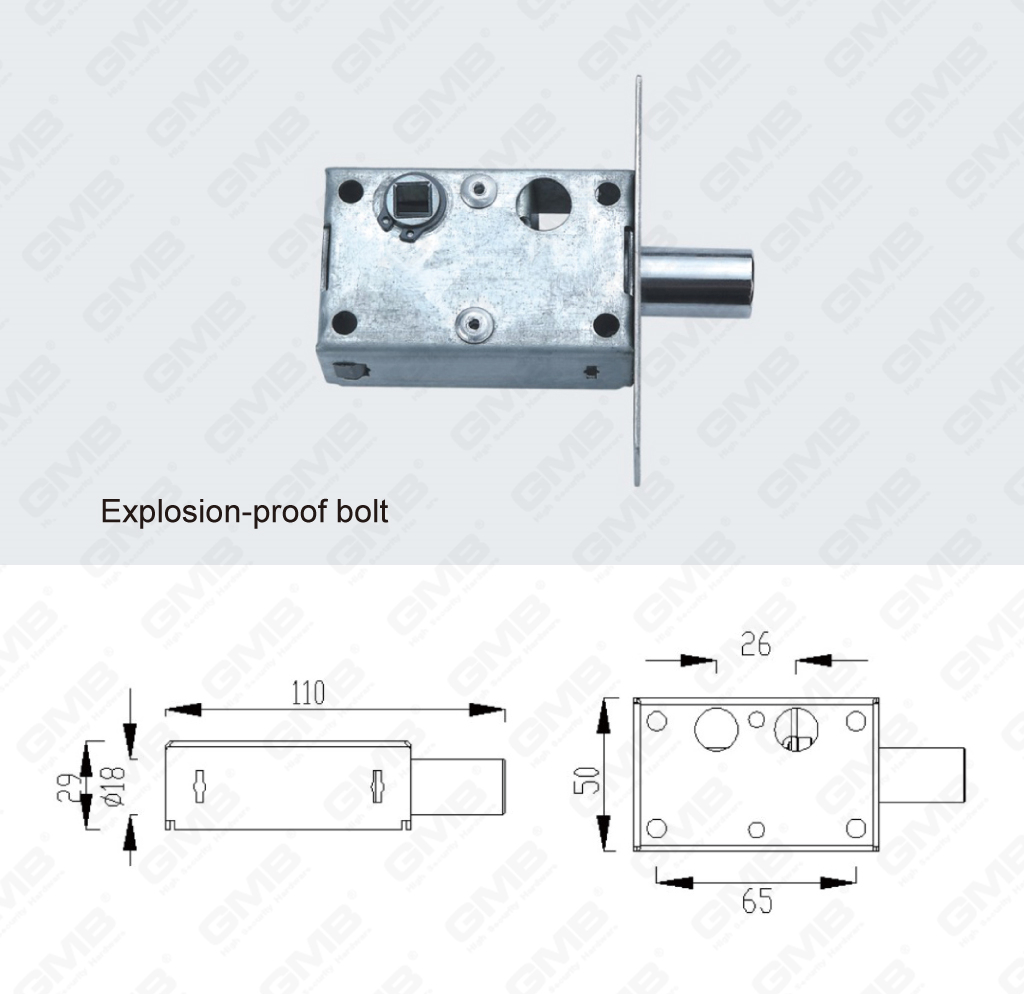 01 الأعلى للأمن الحفرة Lock_106 مقاومة للانفجار الترباس 76