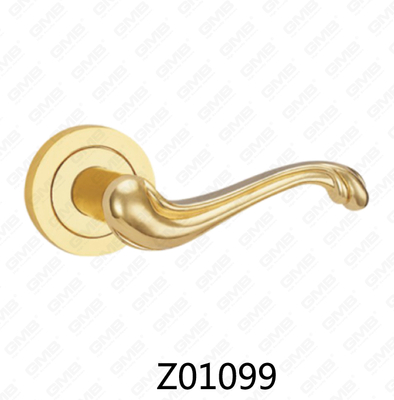 مقبض باب من سبائك الزنك من الألومنيوم مع روزيت دائري من زماك (Z01099)