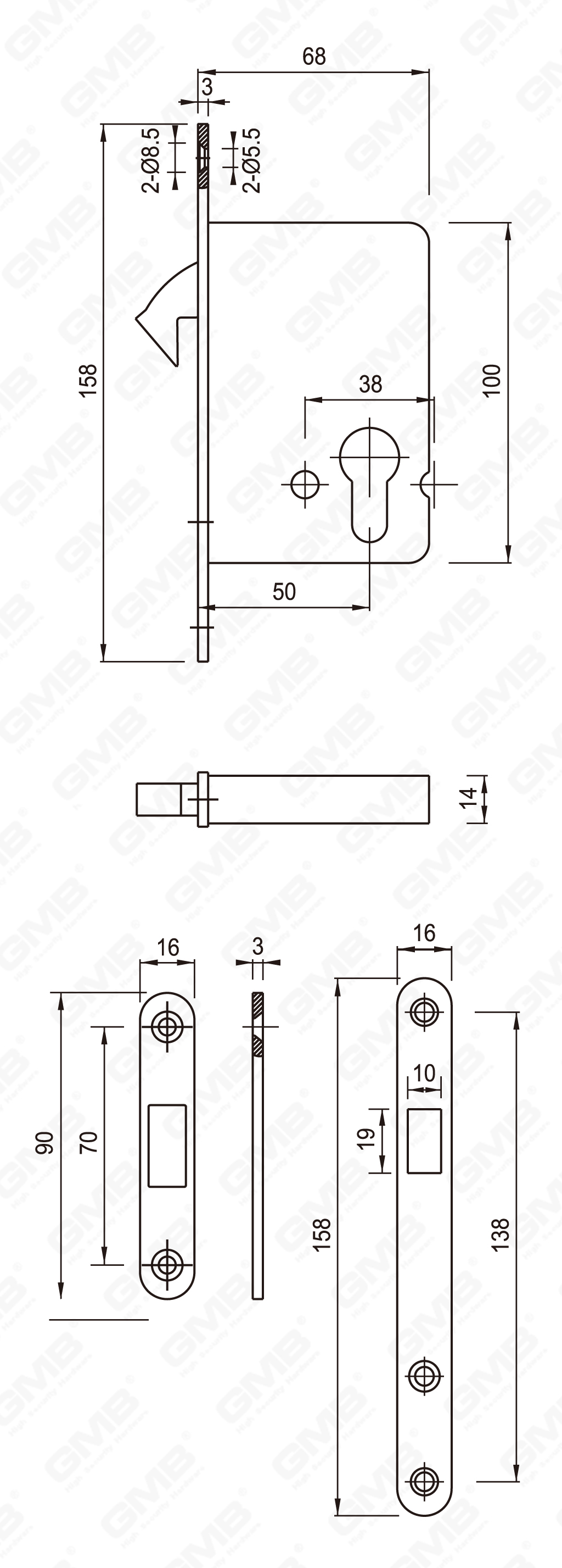 04 الفولاذ المقاوم للصدأ Lock_50SD-46