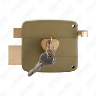 قفل أمان Nigh Latch Lock فولاذي ديدبولت ثقب مفتاح زاماك مزلاج زاماك سحب قضيب ريم قفل ريم قفل اسطوانة (50121.10)