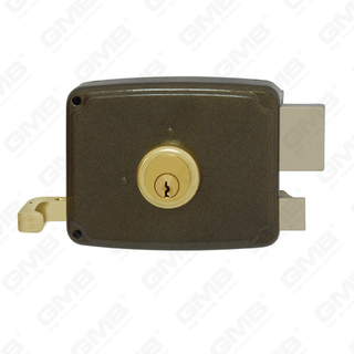 الأمن Nigh Latch Lock الصلب Deadbolt ثقب المفتاح Zamak سحب قضيب Deadbolt ريم قفل حافة قفل اسطوانة (1494-100 / 120/140)