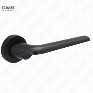 مقبض قفل الباب المنقسمة بسبائك الزنك الصلبة البسيطة على الوردة المستديرة （Z062418）