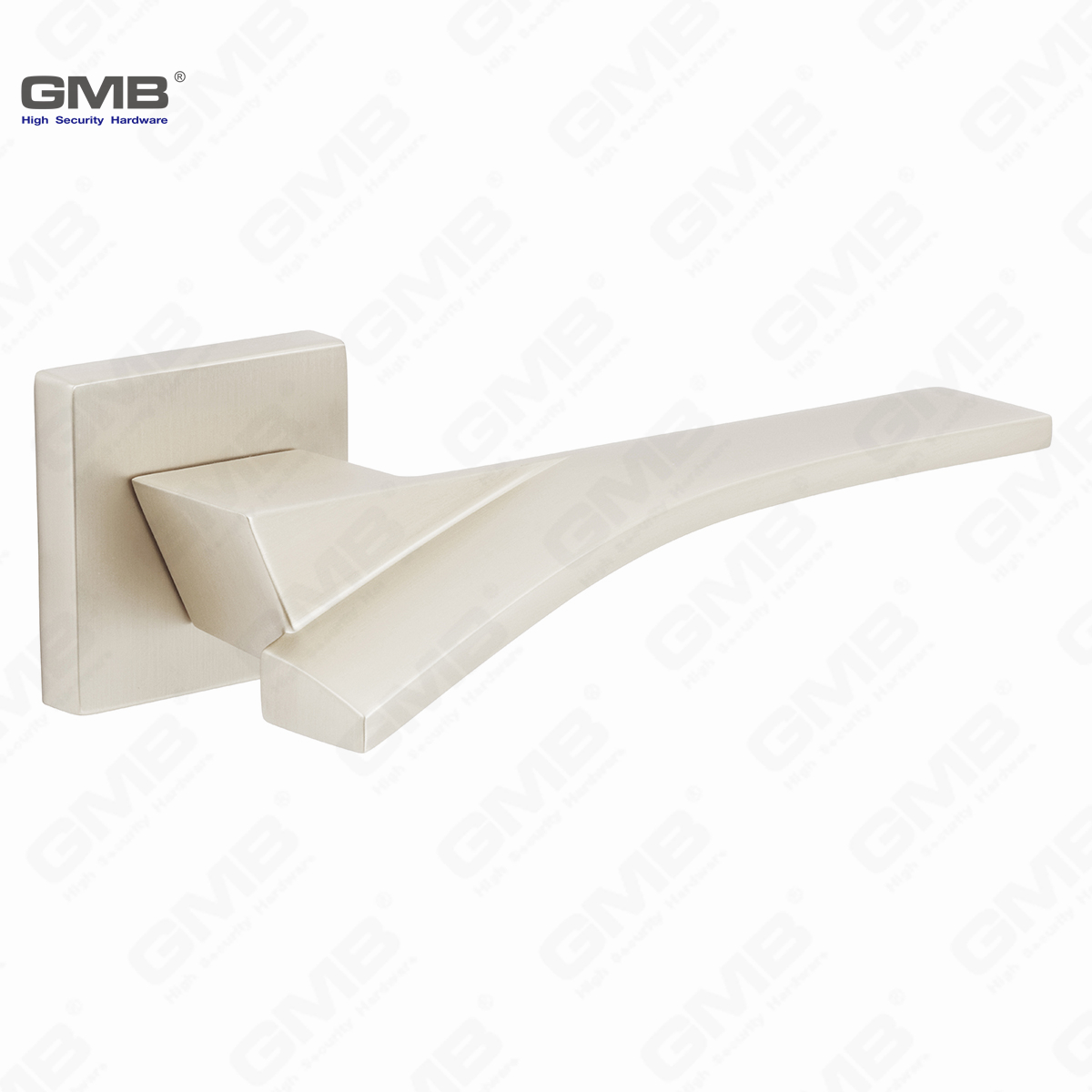 مقبض قفل الباب الصلب البسيط الصلب البسيط على وردة مربعة （Z072502）