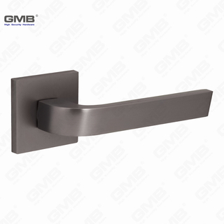 مقبض قفل الباب الصلب البسيط الصلب البسيط على وردة مربعة （Z072503）