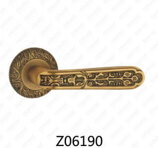 مقبض باب من سبائك الزنك من الألومنيوم مع روزيت مستدير من زماك (Z06190)