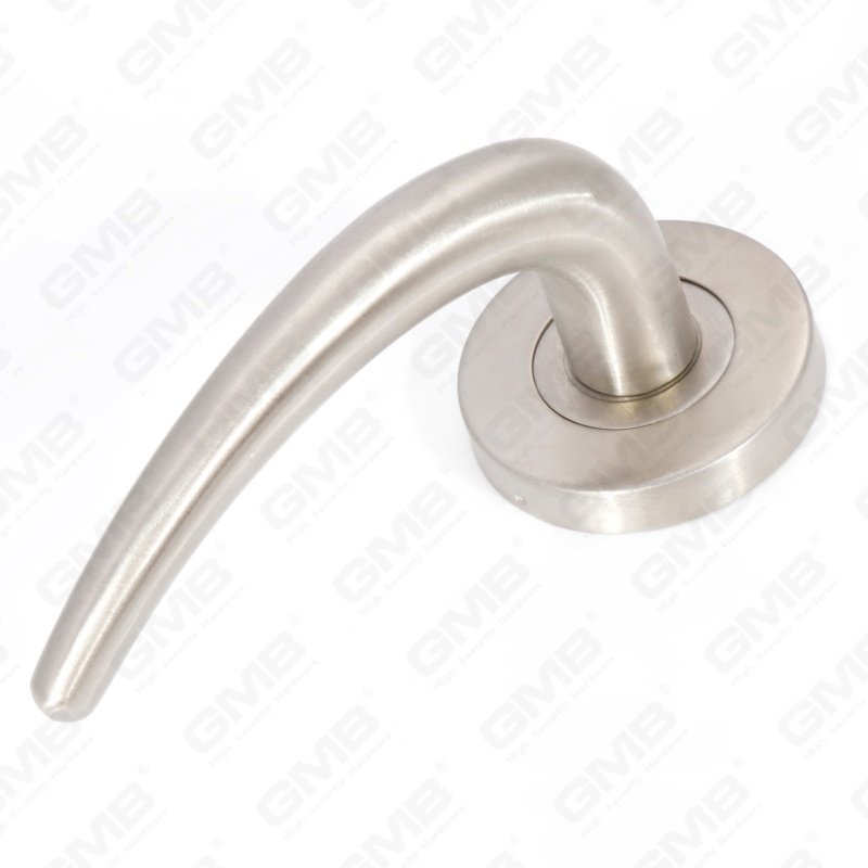 عالية الجودة BS En1906 الصف 4 SUS304 الفولاذ المقاوم للصدأ دخول جولة روز مقبض الباب الداخلي (LHT009)