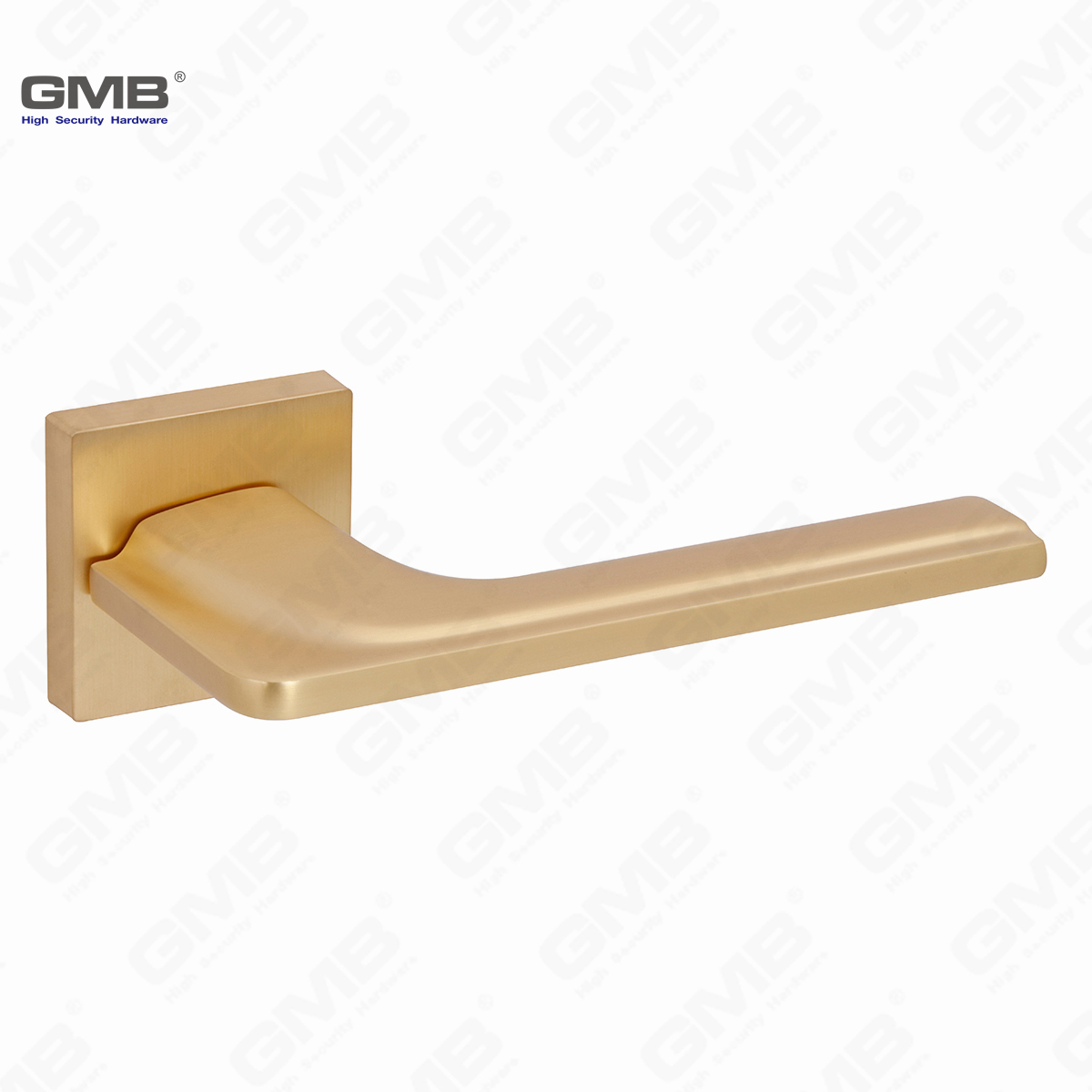 مقبض قفل الباب الصلب البسيط الصلب البسيط على وردة مربعة （Z072501）