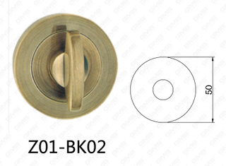 مقبض باب ألومنيوم من سبائك الزنك من زاماك شعار دائري (Z01-BK02)