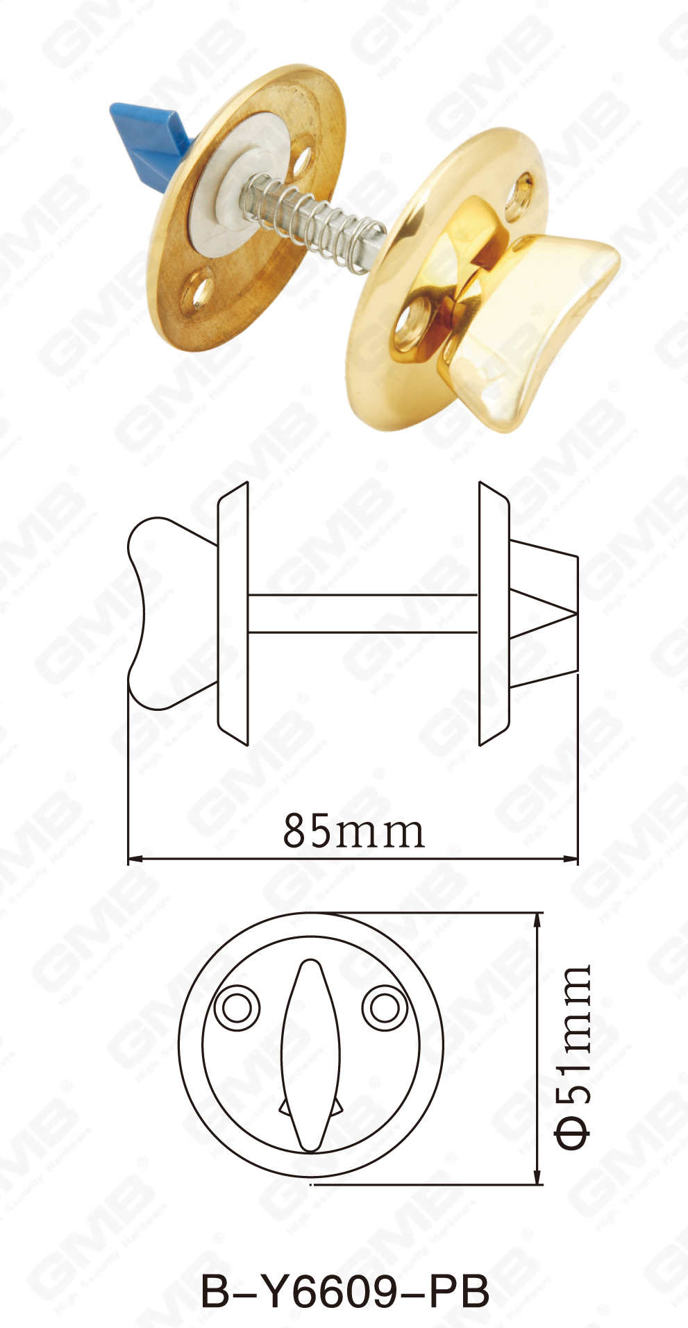 06 مقبض النحاس _B-Y6609-PB-58