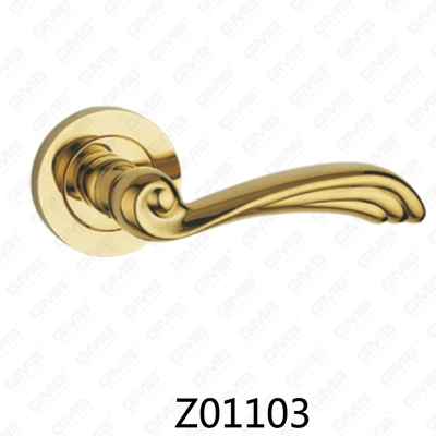 مقبض باب من سبائك الزنك من الألومنيوم مع روزيت مستدير من زماك (Z01103)