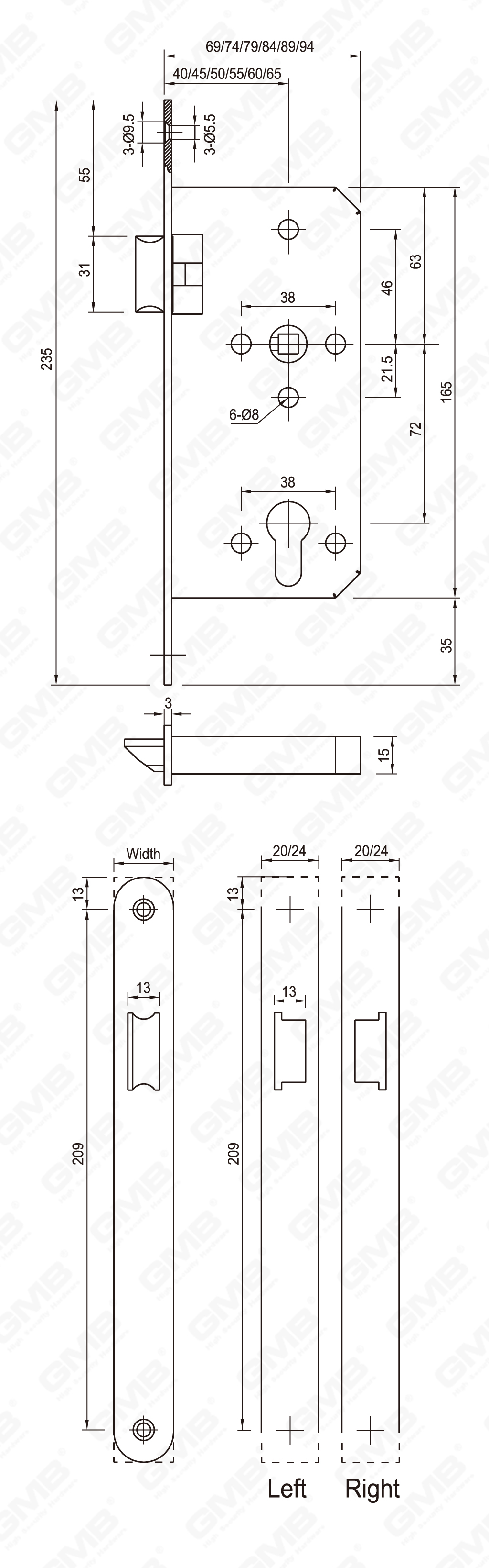 04 الفولاذ المقاوم للصدأ LOCK_4072ZL-11