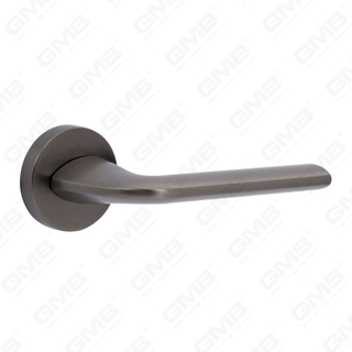 مقبض قفل باب منقسم من سبائك الزنك الصلبة الحديثة البسيطة على وردة مستديرة (Z062401)