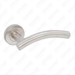 جودة عالية BS En1906 الصف 4 SUS304 الفولاذ المقاوم للصدأ دخول جولة روز مقبض الباب الداخلي (LHT005)