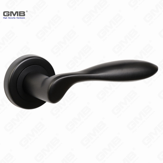 مقبض قفل الباب المنقسمة من سبائك الزنك الصلبة البسيطة على الوردة المستديرة （Z062420）