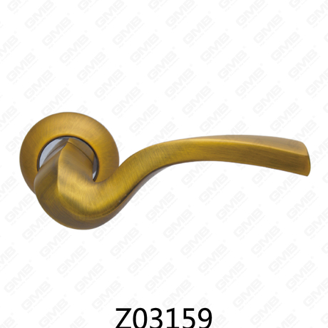 مقبض باب من سبائك الزنك من الألومنيوم مع روزيت دائري (Z02159)